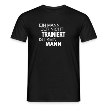 Un homme qui ne s’entraîne PAS n’est pas un homme - T-shirt homme - noir - Devant - AI Model Male 178 light (178cm)