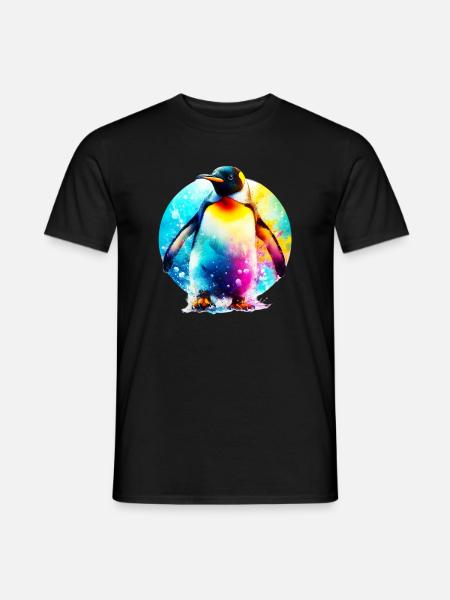 Pingüino - Camiseta hombre - negro