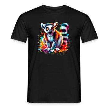 Lemur - Männer T-Shirt - Schwarz - Vorne - AI Model Male 178 light (178cm)