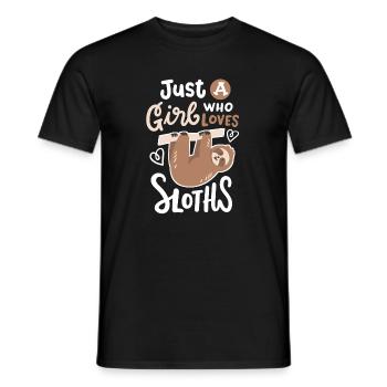Faultiere Faultierliebhaber - Männer T-Shirt - Schwarz - Vorne - AI Model Male 178 light (178cm)
