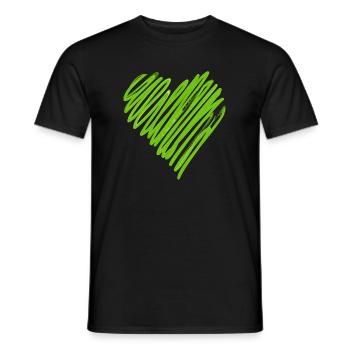 Un cœur puissant - T-shirt homme - noir - Devant - AI Model Male 178 light (178cm)