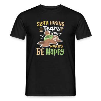 Faultier inspirierende Zitate - Männer T-Shirt - Schwarz - Vorne - AI Model Male 178 light (178cm)