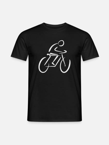 Cyclists on bicycles - Men's T-Shirt - black