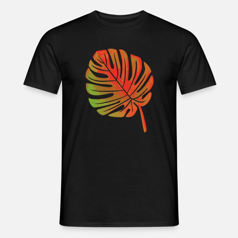 Blatt einer Pflanze - Männer T-Shirt - Schwarz