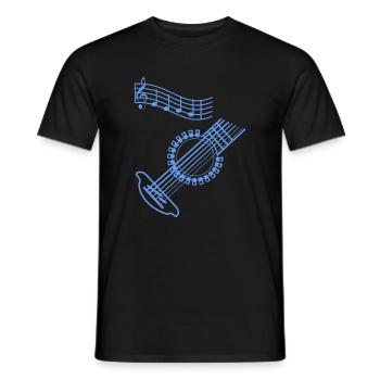 Guitar musician - Men's T-Shirt - black - Front - AI Model Male 178 light (178cm)