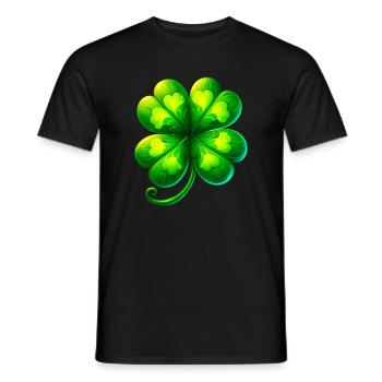 Trèfle à quatre feuilles - T-shirt homme - noir - Devant - AI Model Male 178 light (178cm)