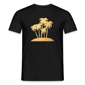 Palm Island Gold Vacation Luxe Mers du Sud Prêt pour les vacances - T-shirt homme - noir - Devant - AI Model Male 178 light (178cm)