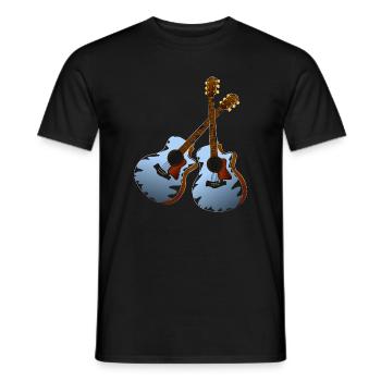 Guitar musician - Men's T-Shirt - black - Front - AI Model Male 178 light (178cm)