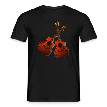 Guitar musician - Men's T-Shirt - black - Front - AI Model Male 178 light (178cm)