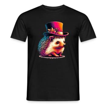Hérisson - T-shirt homme - noir - Devant - AI Model Male 178 light (178cm)