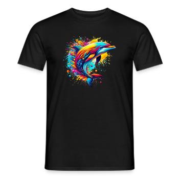 Dauphin - T-shirt homme - noir - Devant - AI Model Male 178 light (178cm)