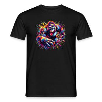 Gorilla - Men's T-Shirt - black - Front - AI Model Male 178 light (178cm)