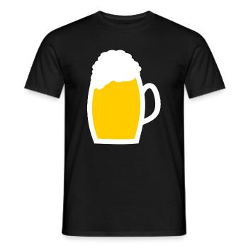 Beer Beer Glass Father's Day Gift Dad - Men's T-Shirt - black - Front - AI Model Male 178 light (178cm)