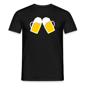 Beer Beer Glasses Father's Day Gift Dad - Men's T-Shirt - black - Front - AI Model Male 178 light (178cm)