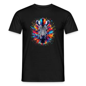Zebra - Männer T-Shirt - Schwarz - Vorne - AI Model Male 178 light (178cm)