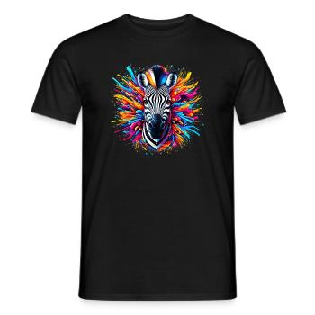 Zebra - Men's T-Shirt - black - Front - AI Model Male 178 light (178cm)