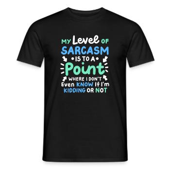 Sarkasmus sarkastischer Humor - Männer T-Shirt - Schwarz - Vorne - AI Model Male 178 light (178cm)