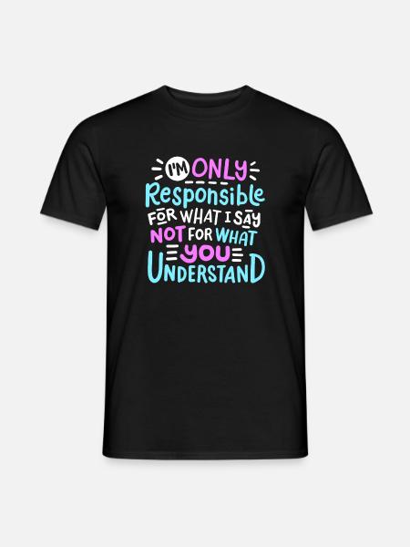 Sarkasmus sarkastischer Humor - Männer T-Shirt - Schwarz