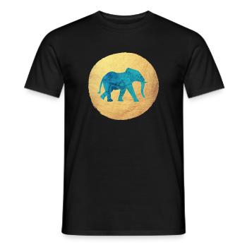 Yoga Kreis Elefant Luxus Yogi Indien Meditation om - Männer T-Shirt - Schwarz - Vorne - AI Model Male 178 light (178cm)