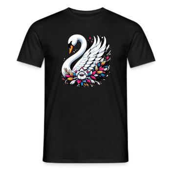 Cygne - T-shirt homme - noir - Devant - AI Model Male 178 light (178cm)