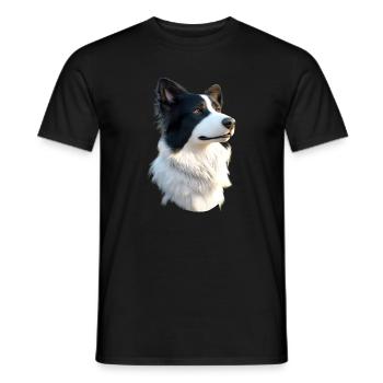 Border Collie Dog Lover Puppy Cute Collies - Men's T-Shirt - black - Front - AI Model Male 178 light (178cm)