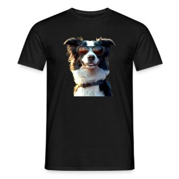 Border Collie Dog Lover Puppy Cute Collies - Men's T-Shirt - black - Front - AI Model Male 178 light (178cm)
