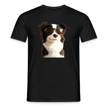 Border Collie Dog Lover Puppy Cute Collies - Men's T-Shirt - black - Front - AI Model Male 178 light (178cm)