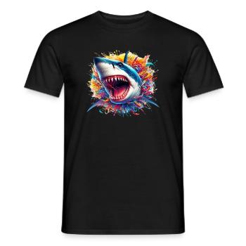 Hai - Männer T-Shirt - Schwarz - Vorne - AI Model Male 178 light (178cm)