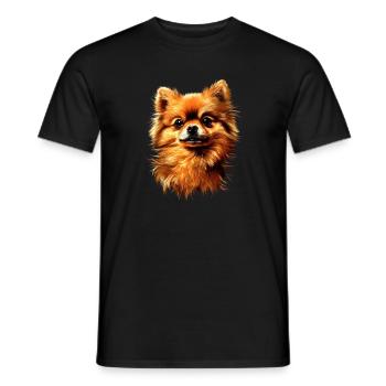 Poméranien Poméranien Poméranien Spitz allemand doux - T-shirt homme - noir - Devant - AI Model Male 178 light (178cm)