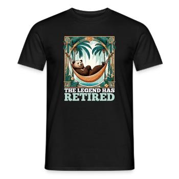 Légende Retraite Ours Cadeau de pension de retraité - T-shirt homme - noir - Devant - AI Model Male 178 light (178cm)