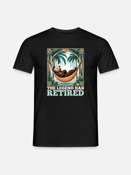 Legend Retirement Bear Pensioner Pension Gift - Men's T-Shirt - black