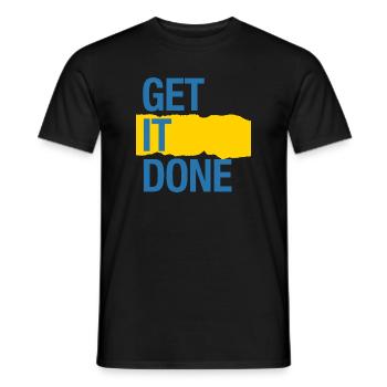 Get it done (dark) - Men's T-Shirt - black - Front - AI Model Male 178 light (178cm)