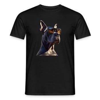 Great Dane Hatz Male Saupacker Great Dane - Men's T-Shirt - black - Front - AI Model Male 178 light (178cm)