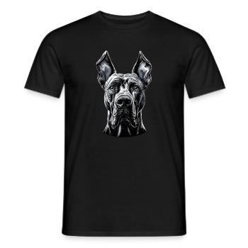 Great Dane Hatz Male Saupacker Great Dane - Men's T-Shirt - black - Front - AI Model Male 178 light (178cm)
