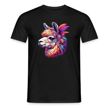 Alpaca - Men's T-Shirt - black - Front - AI Model Male 178 light (178cm)