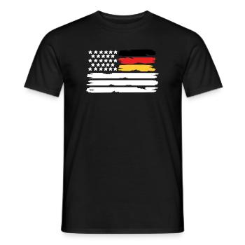 Deutschland USA Flagge Deutsch Amerikaner - Männer T-Shirt - Schwarz - Vorne - AI Model Male 178 light (178cm)