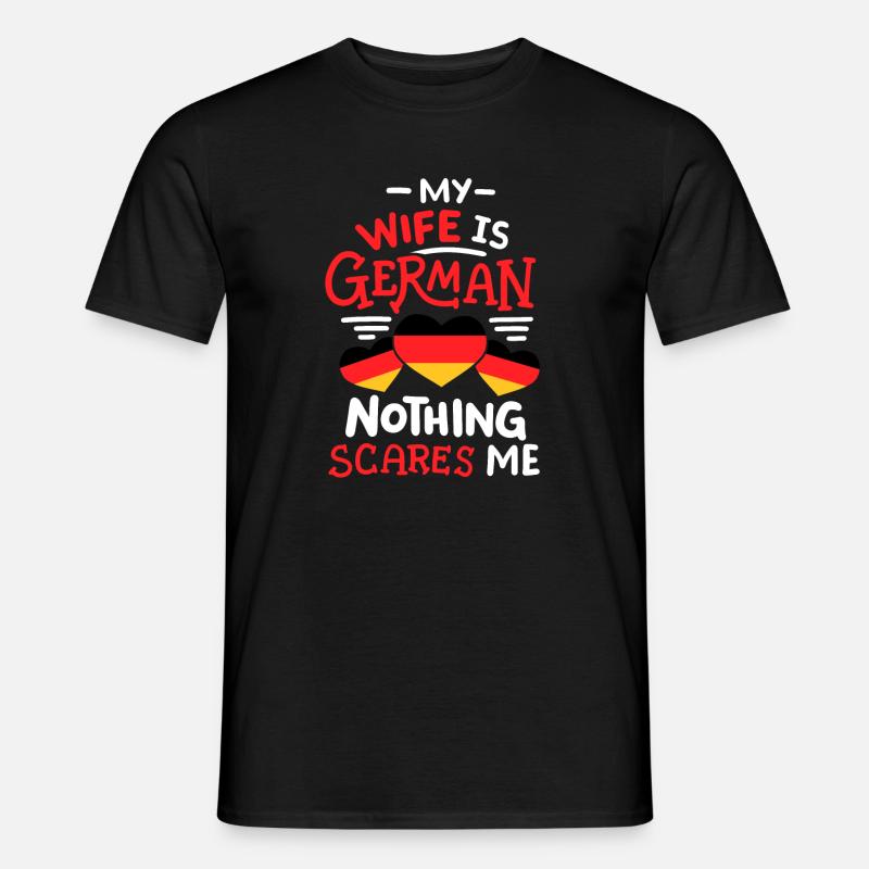 Deutsche Ehefrau Deutschland - Männer T-Shirt - Schwarz