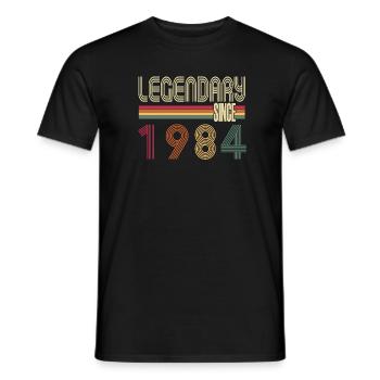 Vintage 1984 né Vintage rétro anniversaire - T-shirt homme - noir - Devant - AI Model Male 178 light (178cm)