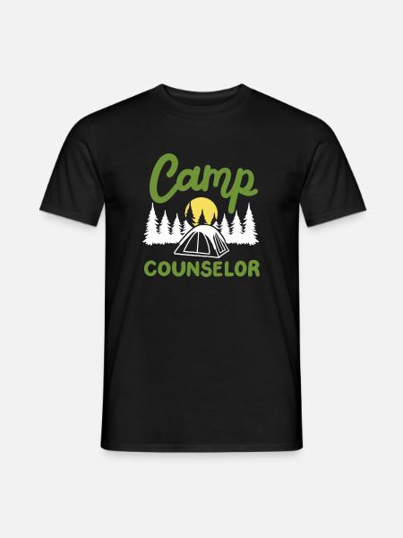 Camping Camp-Betreuer - Männer T-Shirt - Schwarz