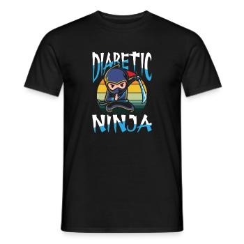 Diabetic ninja - Männer T-Shirt - Schwarz - Vorne - AI Model Male 178 light (178cm)