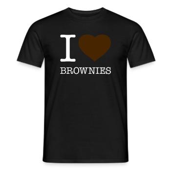 I LOVE BROWNIES - Männer T-Shirt - Schwarz - Vorne - AI Model Male 178 light (178cm)