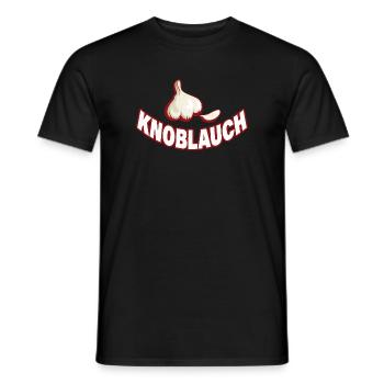KNOBLAUCH - Männer T-Shirt - Schwarz - Vorne - AI Model Male 178 light (178cm)