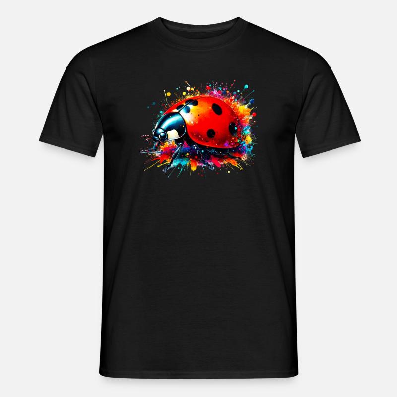Marienkäfer - Männer T-Shirt - Schwarz