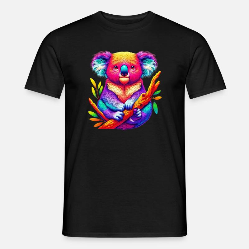 Koala - Männer T-Shirt - Schwarz