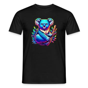 Koala - Men's T-Shirt - black - Front - AI Model Male 178 light (178cm)