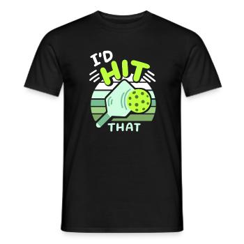 Pickleball-Spieler Paddleball - Männer T-Shirt - Schwarz - Vorne - AI Model Male 178 light (178cm)