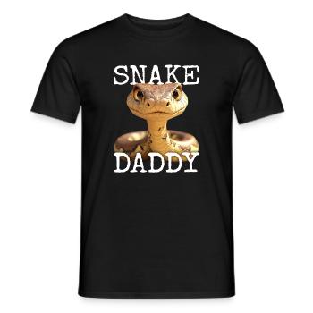 Snake Daddy Dad Snake Father's Day Snakes Dad - Men's T-Shirt - black - Front - AI Model Male 178 light (178cm)