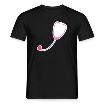 Farbiges Stethoskop - Männer T-Shirt - Schwarz - Vorne - AI Model Male 178 light (178cm)