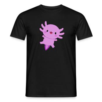 Axolotl - Männer T-Shirt - Schwarz - Vorne - AI Model Male 178 light (178cm)