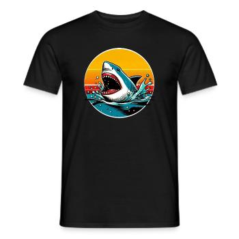 Hai - Männer T-Shirt - Schwarz - Vorne - AI Model Male 178 light (178cm)